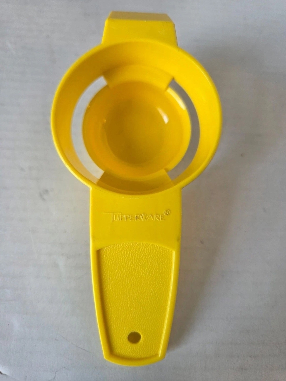 Vintage Tupperware Yolkster Egg Separator #779-11 Yellow